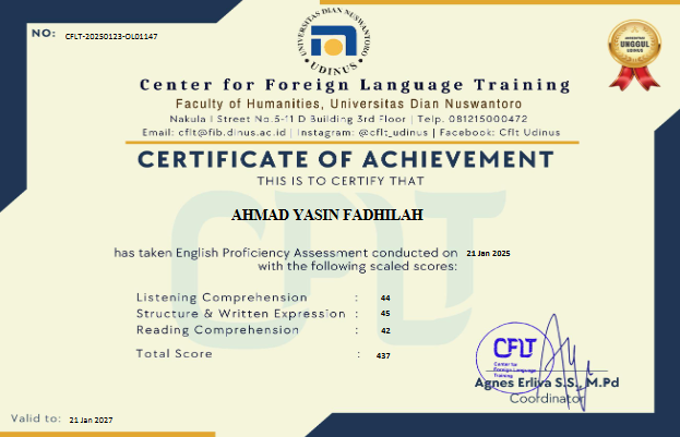 Sertifikat TOEFL